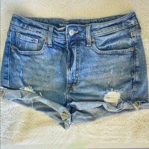Distressed Denim Shorts